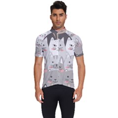 Cute Cats Seamless Pattern Men s Short Sleeve Cycling Jersey by Wav3s