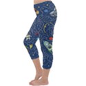 Cat-cosmos-cosmonaut-rocket Capri Winter Leggings  View2