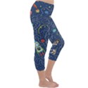 Cat-cosmos-cosmonaut-rocket Capri Winter Leggings  View3