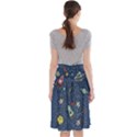 Cat-cosmos-cosmonaut-rocket Midi Beach Skirt View2