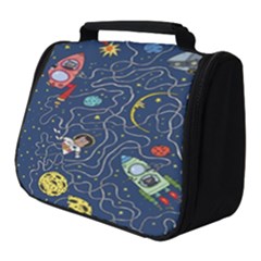 Cat-cosmos-cosmonaut-rocket Full Print Travel Pouch (small) by Wav3s