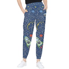 Cat-cosmos-cosmonaut-rocket Women s Tapered Pants by Wav3s