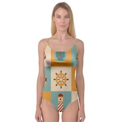 Nautical-elements-collection Camisole Leotard  by Wav3s