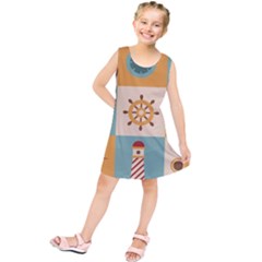 Nautical-elements-collection Kids  Tunic Dress by Wav3s