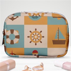 Nautical-elements-collection Make Up Pouch (small) by Wav3s