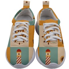 Nautical-elements-collection Kids Athletic Shoes by Wav3s