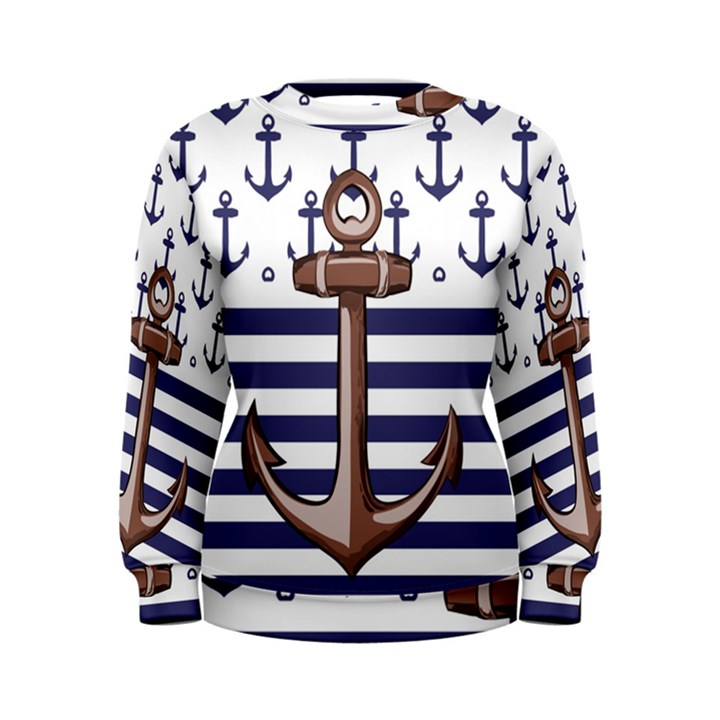 Anchor-background-design Women s Sweatshirt