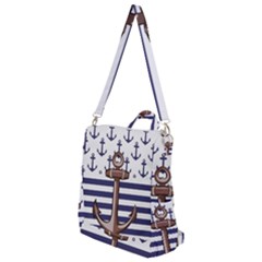 Anchor-background-design Crossbody Backpack by Wav3s