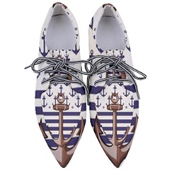 Anchor-background-design Pointed Oxford Shoes by Wav3s