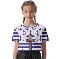 Anchor-background-design Kids  Basic Tee by Wav3s