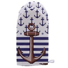 Anchor-background-design Microwave Oven Glove by Wav3s