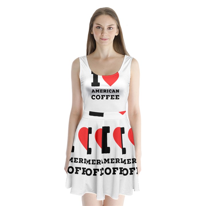 I love American coffee Split Back Mini Dress 