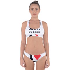 I Love American Coffee Cross Back Hipster Bikini Set by ilovewhateva