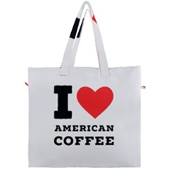 I Love American Coffee Canvas Travel Bag