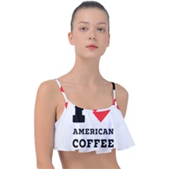 I Love American Coffee Frill Bikini Top by ilovewhateva