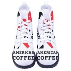 I Love American Coffee Men s High-top Canvas Sneakers