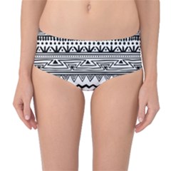 Boho-style-pattern Mid-waist Bikini Bottoms by Wav3s