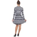 Boho-style-pattern Long Sleeve Panel Dress View2