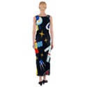 Space Seamless Pattern Fitted Maxi Dress View2