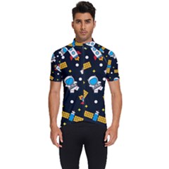 Seamless-adventure-space-vector-pattern-background Men s Short Sleeve Cycling Jersey