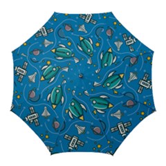 About-space-seamless-pattern Golf Umbrellas by Wav3s