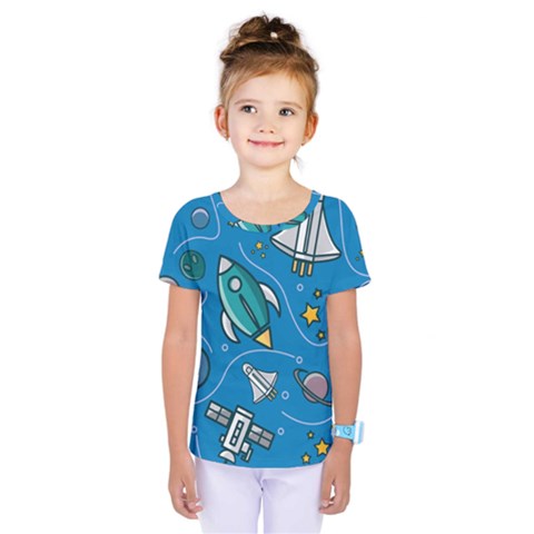 About-space-seamless-pattern Kids  One Piece Tee by Wav3s