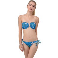 About-space-seamless-pattern Twist Bandeau Bikini Set by Wav3s