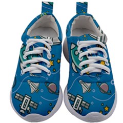 About-space-seamless-pattern Kids Athletic Shoes by Wav3s