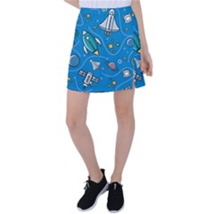 About-space-seamless-pattern Tennis Skirt by Wav3s