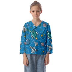 About-space-seamless-pattern Kids  Sailor Shirt by Wav3s