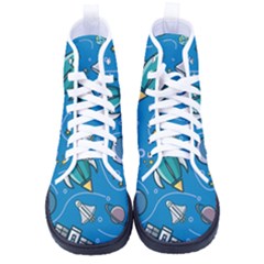 About-space-seamless-pattern Men s High-top Canvas Sneakers