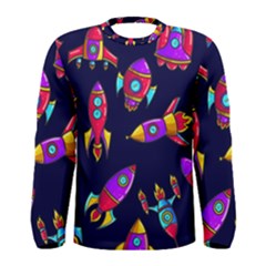 Space-patterns Men s Long Sleeve Tee by Wav3s