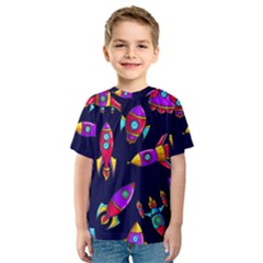 Space-patterns Kids  Sport Mesh Tee