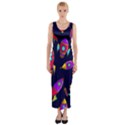 Space-patterns Fitted Maxi Dress View1