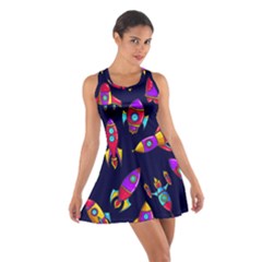 Space-patterns Cotton Racerback Dress by Wav3s