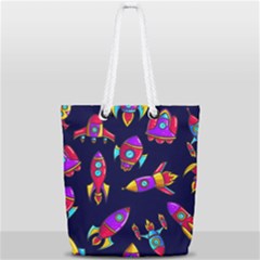 Space-patterns Full Print Rope Handle Tote (small) by Wav3s