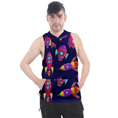 Space-patterns Men s Sleeveless Hoodie by Wav3s