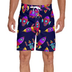 Space-patterns Men s Beach Shorts by Wav3s