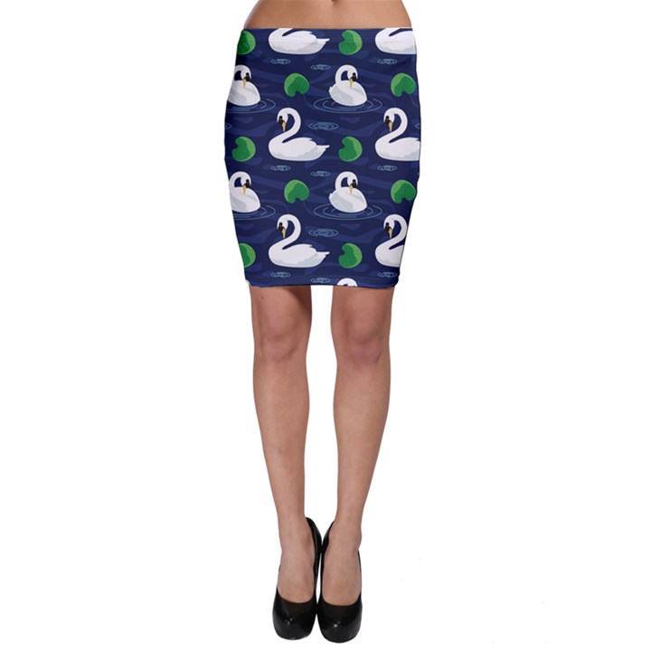 Swan-pattern-elegant-design Bodycon Skirt