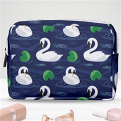 Swan-pattern-elegant-design Make Up Pouch (medium) by Wav3s