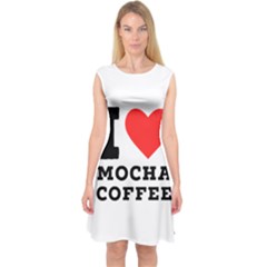 I Love Mocha Coffee Capsleeve Midi Dress by ilovewhateva