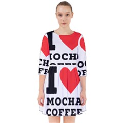 I Love Mocha Coffee Smock Dress by ilovewhateva