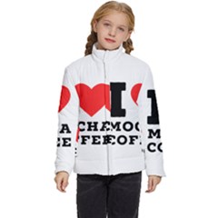 I Love Mocha Coffee Kids  Puffer Bubble Jacket Coat by ilovewhateva