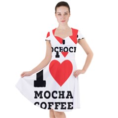 I Love Mocha Coffee Cap Sleeve Midi Dress by ilovewhateva