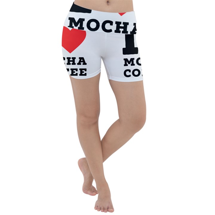 I love mocha coffee Lightweight Velour Yoga Shorts