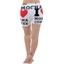 I love mocha coffee Lightweight Velour Yoga Shorts View4