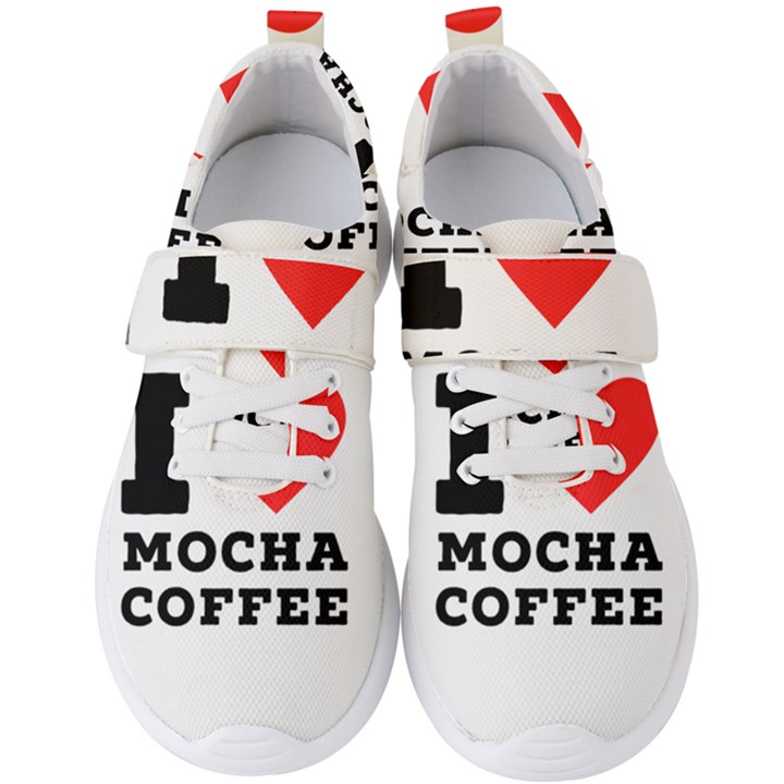 I love mocha coffee Men s Velcro Strap Shoes