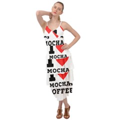 I Love Mocha Coffee Layered Bottom Dress by ilovewhateva