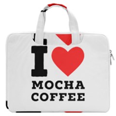 I Love Mocha Coffee Macbook Pro 16  Double Pocket Laptop Bag  by ilovewhateva