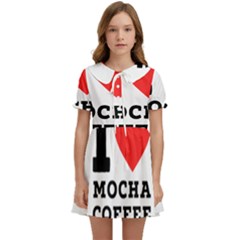 I Love Mocha Coffee Kids  Sweet Collar Dress by ilovewhateva